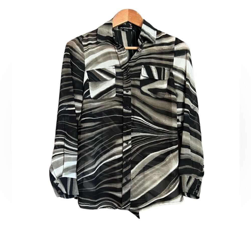 3 for $30!‎ Laura petites patterned long sleeve blouse